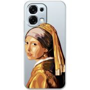 Прозорий чохол BoxFace OPPO A6 Pro Девушка с жемчужной серёжкой