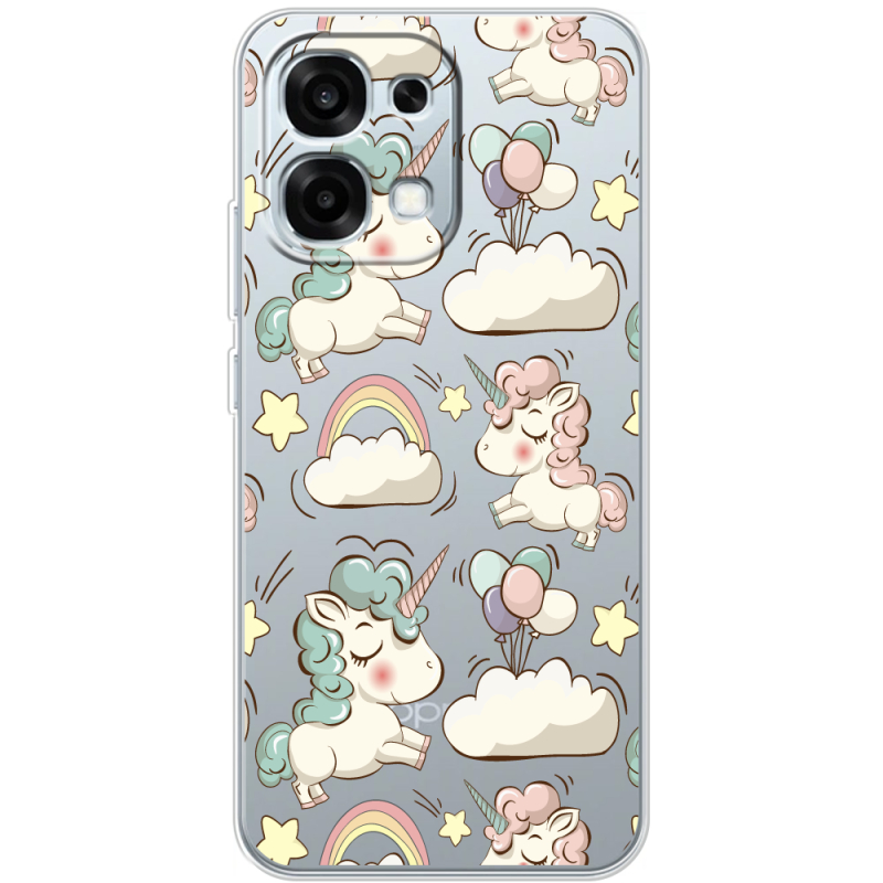 Прозорий чохол BoxFace OPPO A6 Pro Unicorns