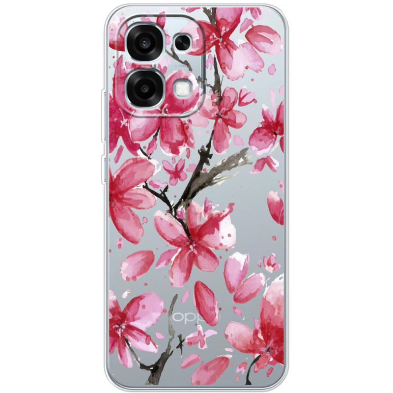 Прозорий чохол BoxFace OPPO A6 Pro Pink Magnolia