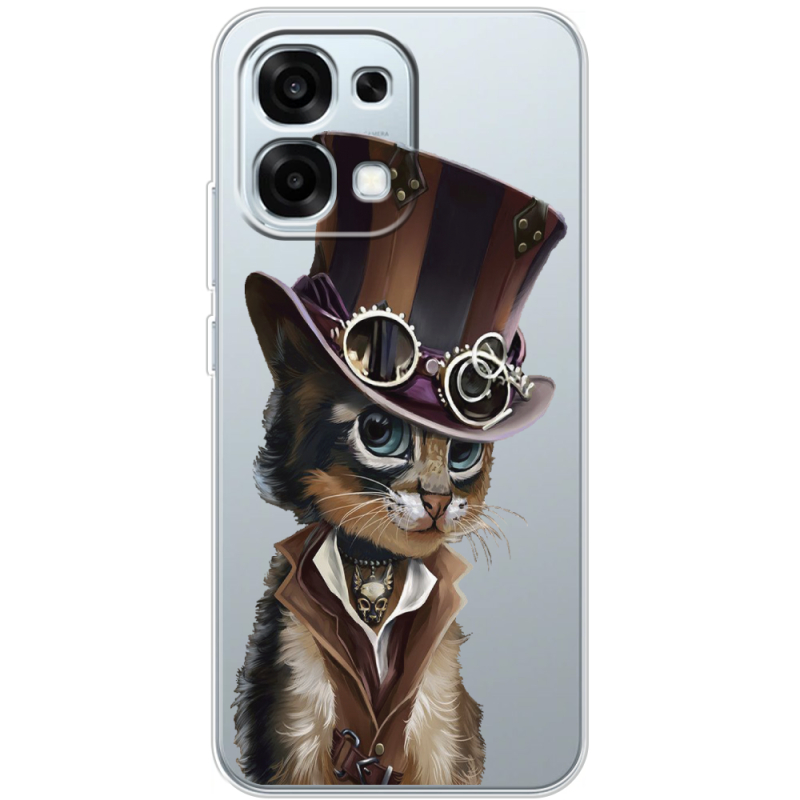 Прозорий чохол BoxFace OPPO A6 Pro Steampunk Cat