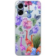 Прозорий чохол BoxFace OPPO A6 Pro Flamingo