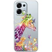 Прозорий чохол BoxFace OPPO A6 Pro Colorful Giraffe