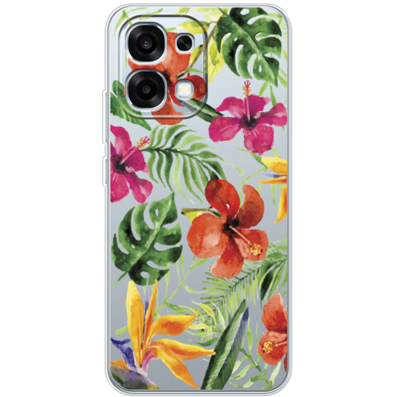Прозорий чохол BoxFace OPPO A6 Pro Tropical Flowers