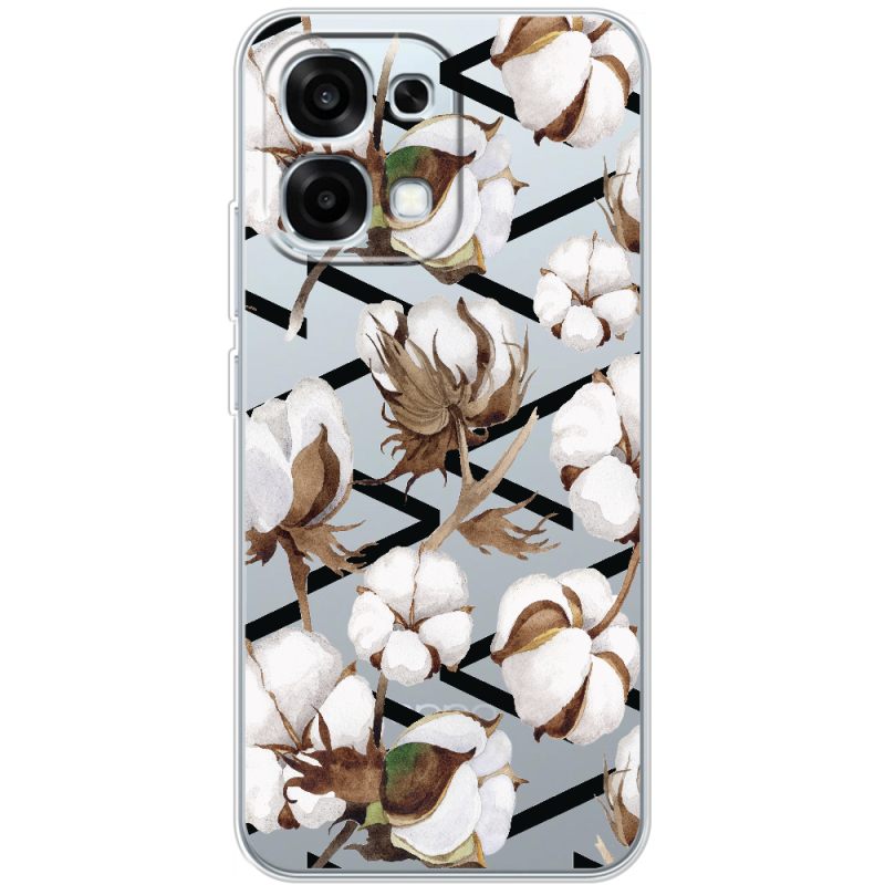 Прозорий чохол BoxFace OPPO A6 Pro Cotton flowers