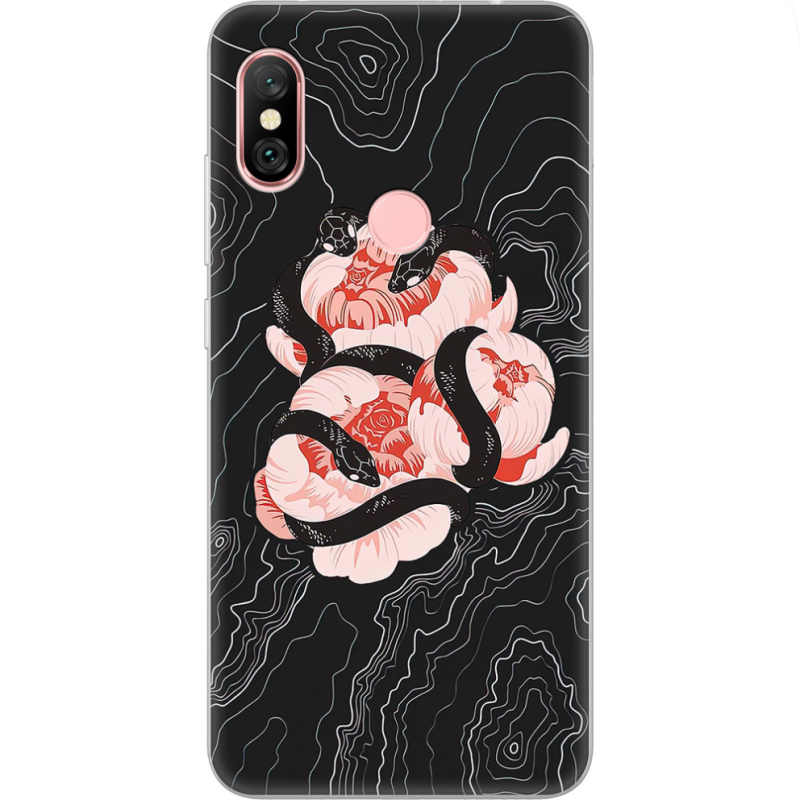 Чехол Uprint Xiaomi Redmi Note 6 Pro Snake Rose