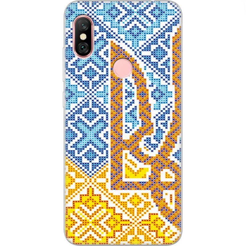 Чехол Uprint Xiaomi Redmi Note 6 Pro Тризуб Вишивка