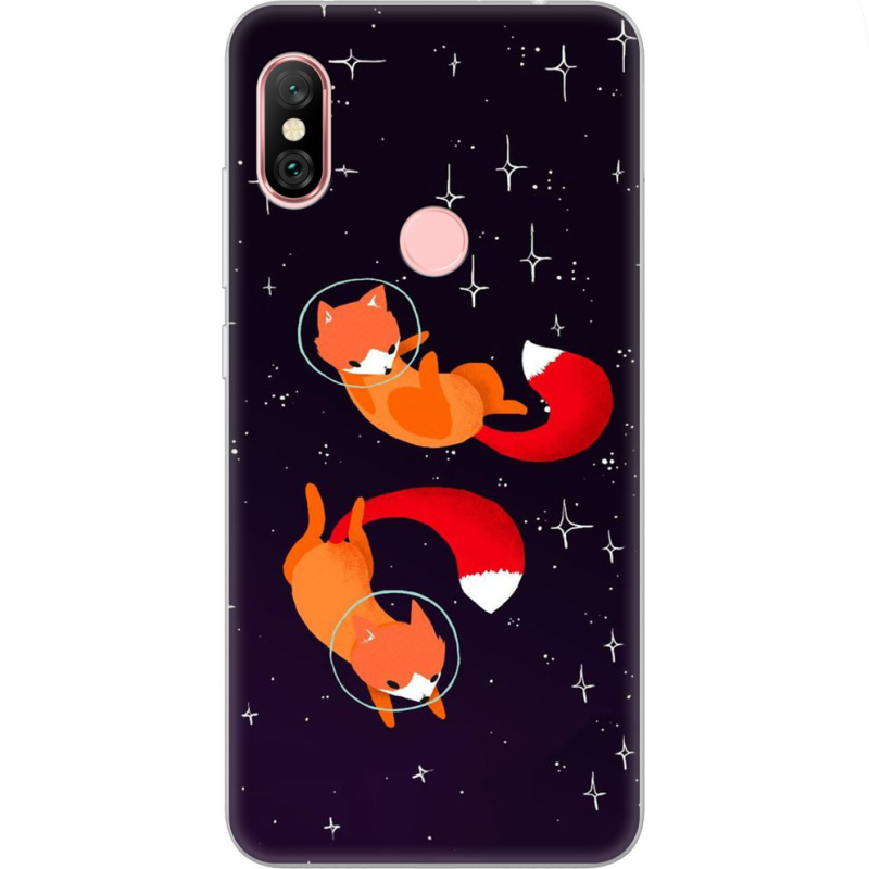 Чехол Uprint Xiaomi Redmi Note 6 Pro Fox-Astronauts