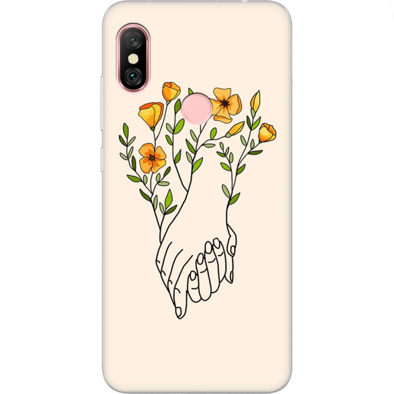 Чехол Uprint Xiaomi Redmi Note 6 Pro Flower Hands