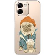 Прозорий чохол BoxFace OPPO A6 Dog Coffeeman