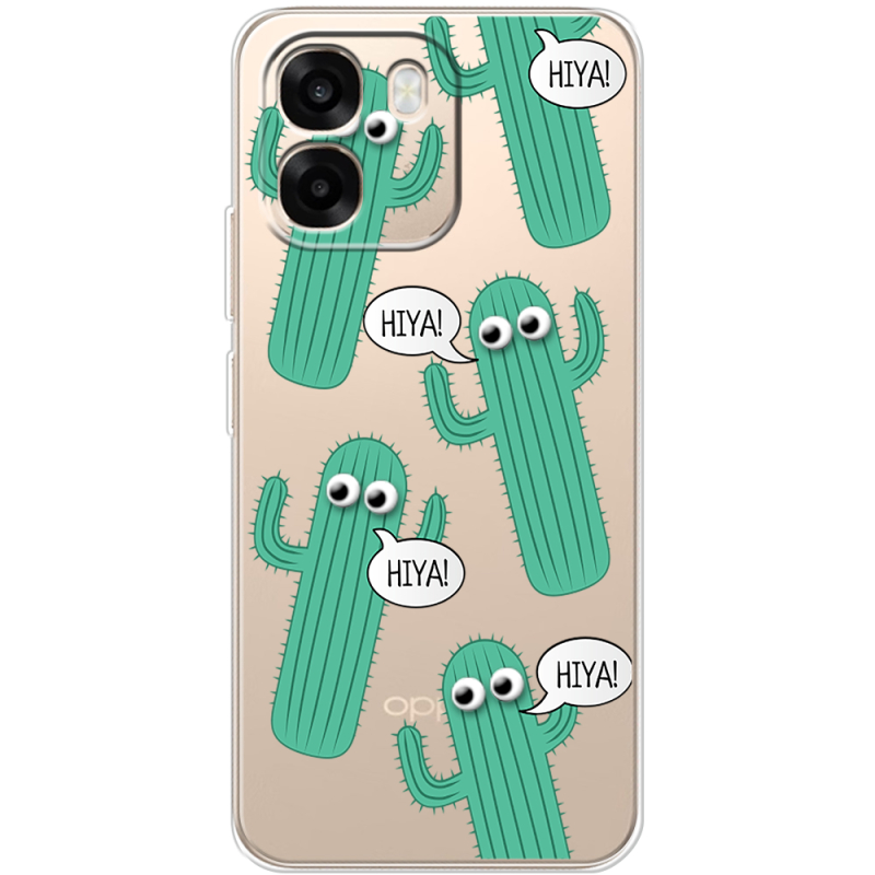 Прозорий чохол BoxFace OPPO A6 с 3D-глазками HIYA