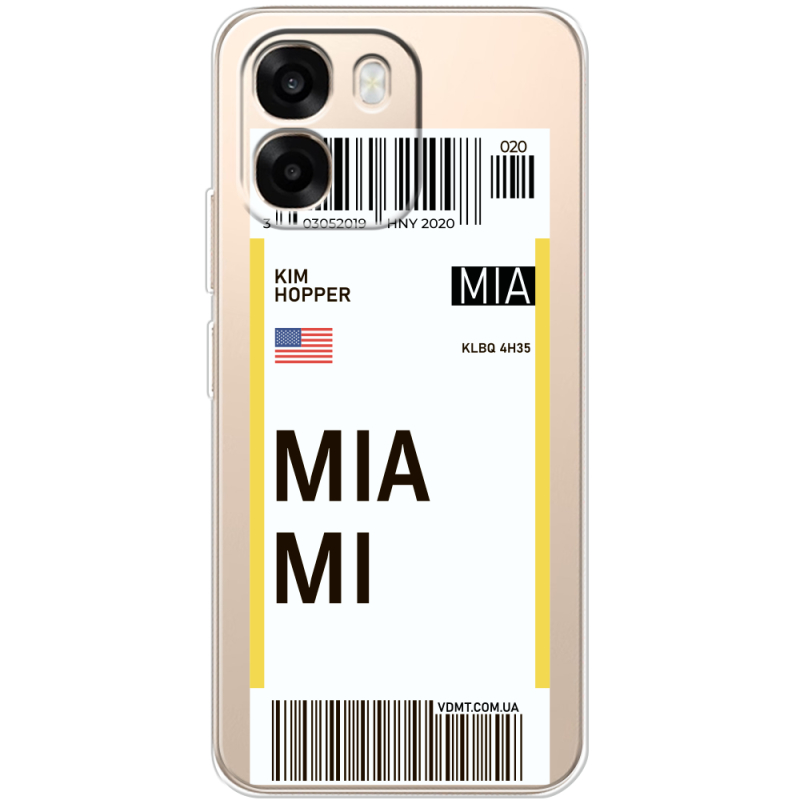 Прозорий чохол BoxFace OPPO A6 Ticket Miami