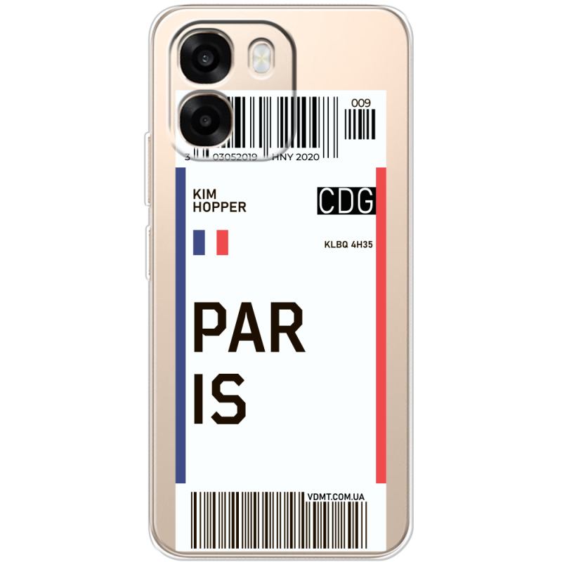 Прозорий чохол BoxFace OPPO A6 Ticket Paris