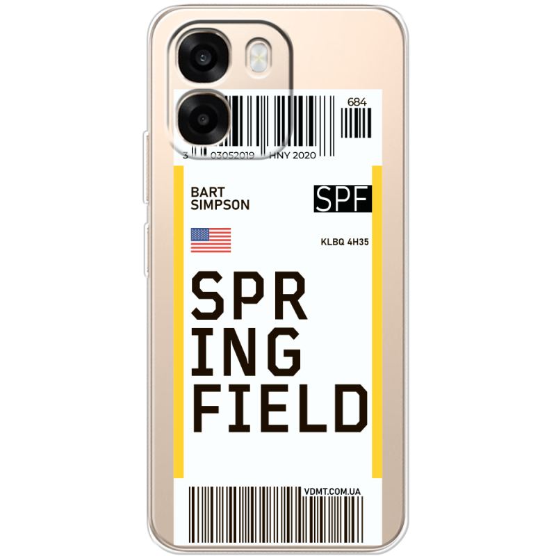 Прозорий чохол BoxFace OPPO A6 Ticket Springfield