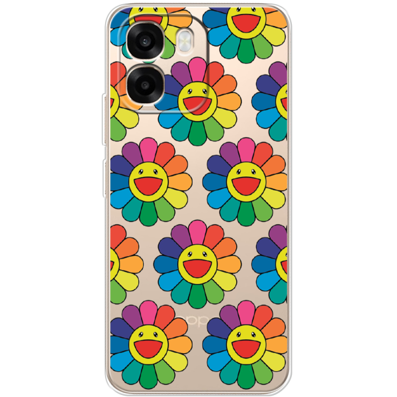Прозорий чохол BoxFace OPPO A6 Hippie Flowers