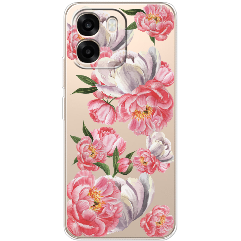 Прозорий чохол BoxFace OPPO A6 Peony Watercolor Style