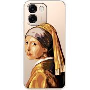 Прозорий чохол BoxFace OPPO A6 Девушка с жемчужной серёжкой