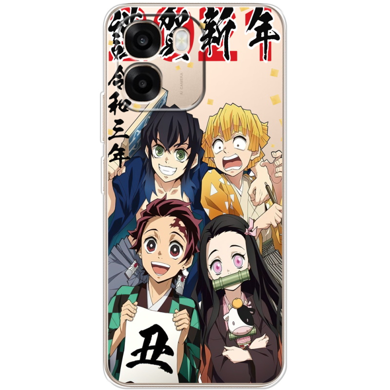 Прозорий чохол BoxFace OPPO A6 Незуко та друзі