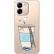 Прозорий чохол BoxFace OPPO A6 Segull in Cofee Pool