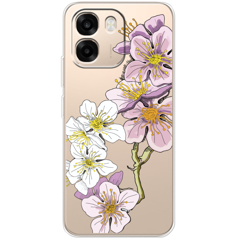 Прозорий чохол BoxFace OPPO A6 Cherry Blossom