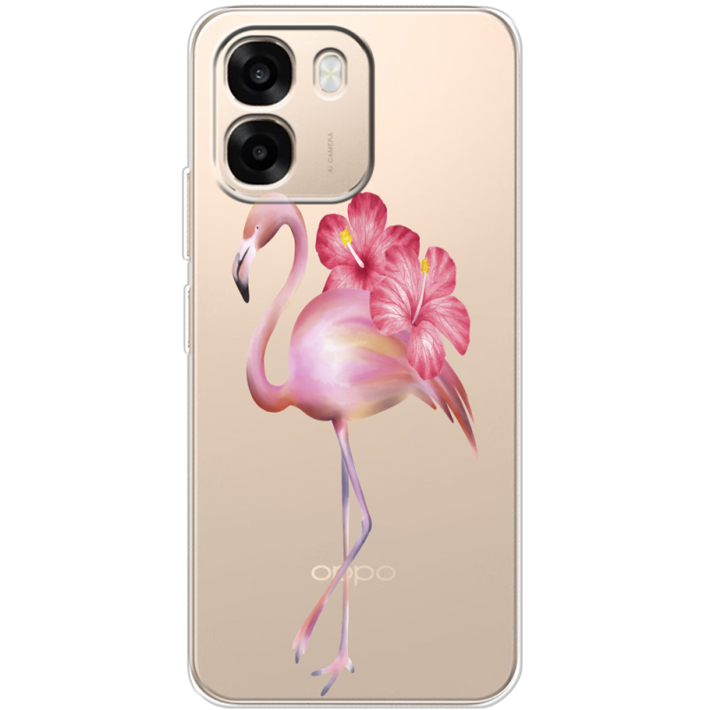Прозорий чохол BoxFace OPPO A6 Floral Flamingo