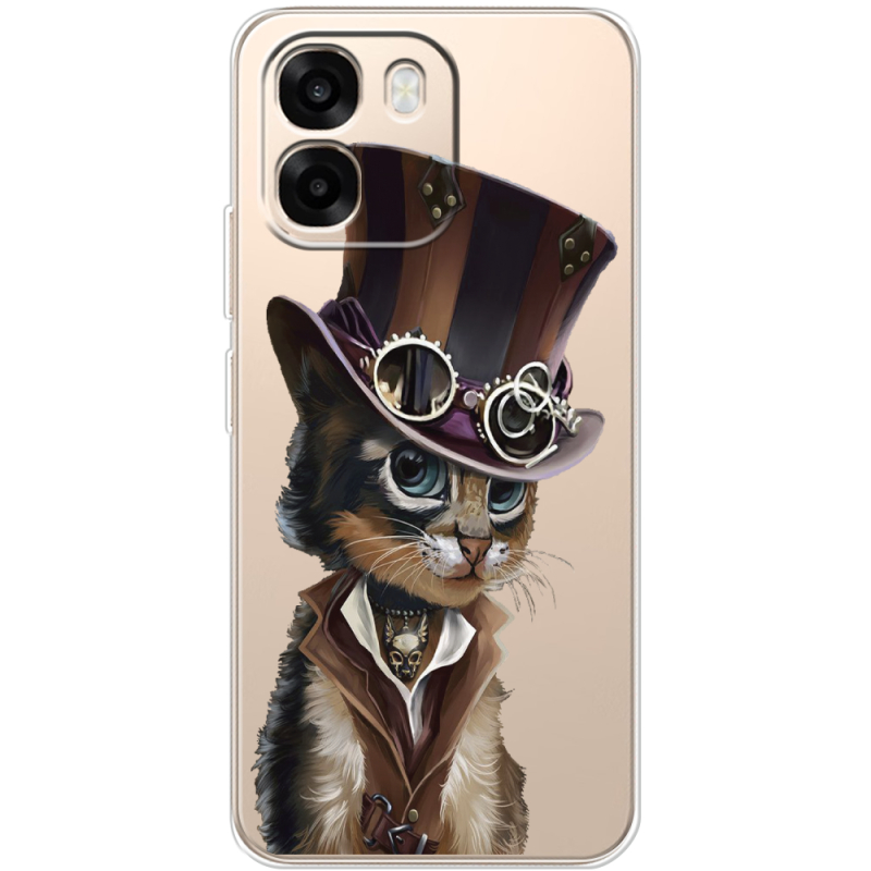 Прозорий чохол BoxFace OPPO A6 Steampunk Cat