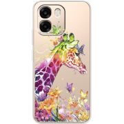Прозорий чохол BoxFace OPPO A6 Colorful Giraffe