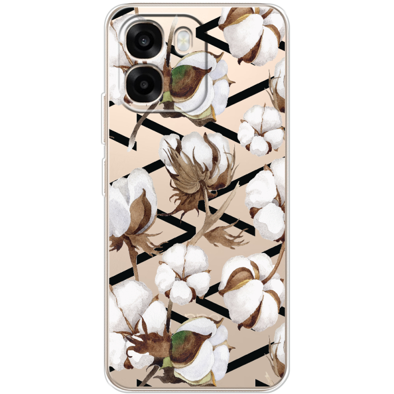 Прозорий чохол BoxFace OPPO A6 Cotton flowers