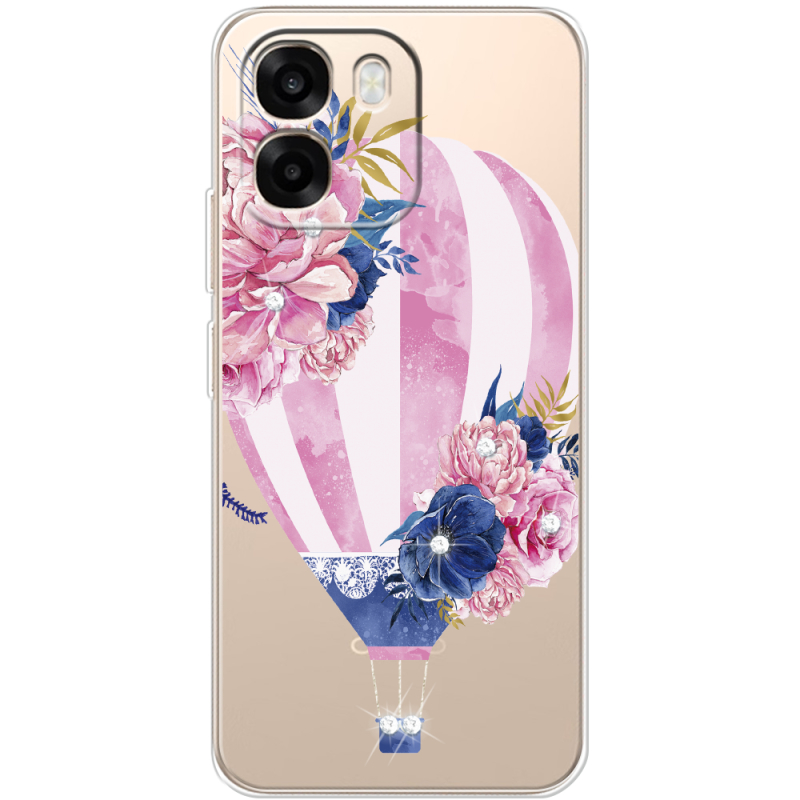 Чохол зі стразами OPPO A6 Pink Air Baloon