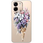 Чохол зі стразами OPPO A6 Ice Cream Flowers