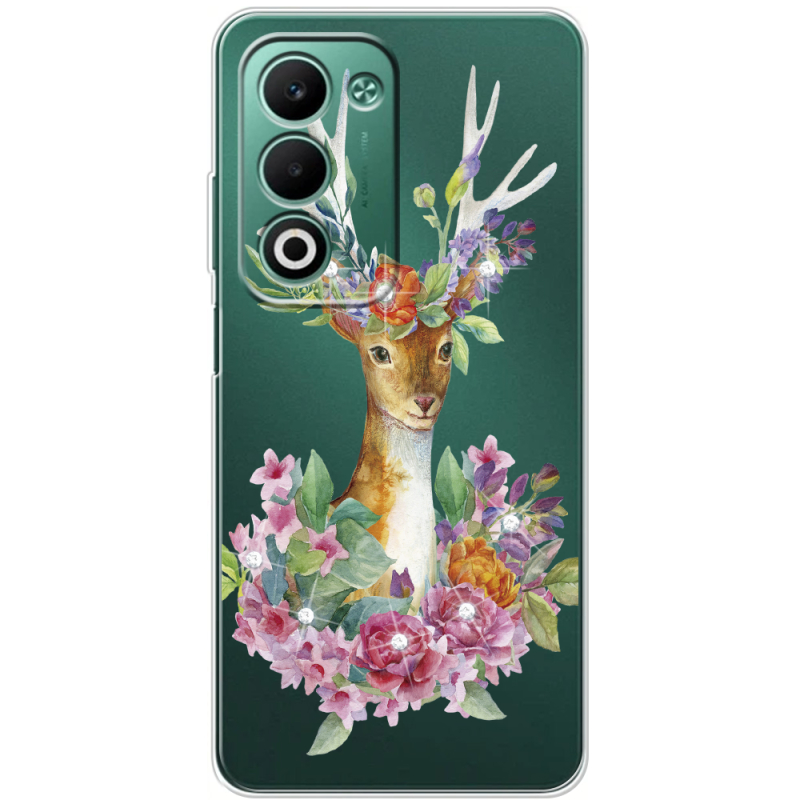 Чохол зі стразами OPPO A5 Deer with flowers
