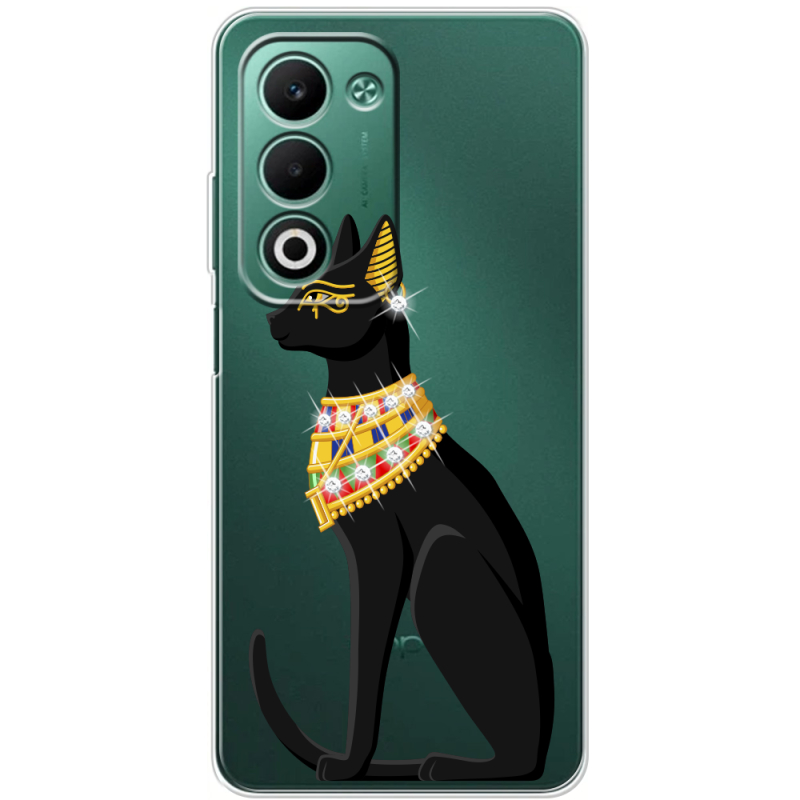 Чохол зі стразами OPPO A5 Egipet Cat
