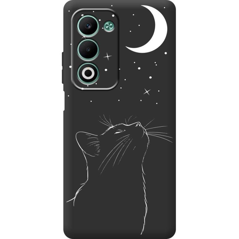 Чорний чохол BoxFace OPPO A5 Місячний кіт