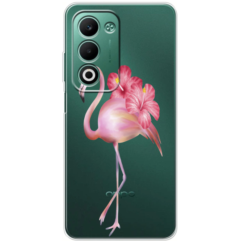 Прозорий чохол BoxFace OPPO A5 Floral Flamingo