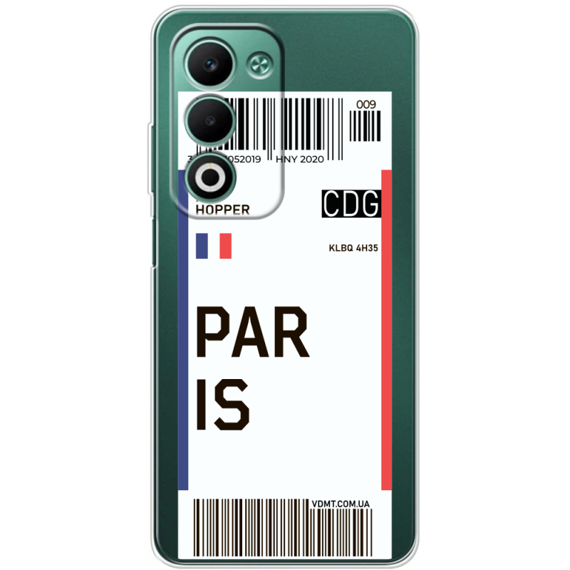 Прозорий чохол BoxFace OPPO A5m Ticket Paris