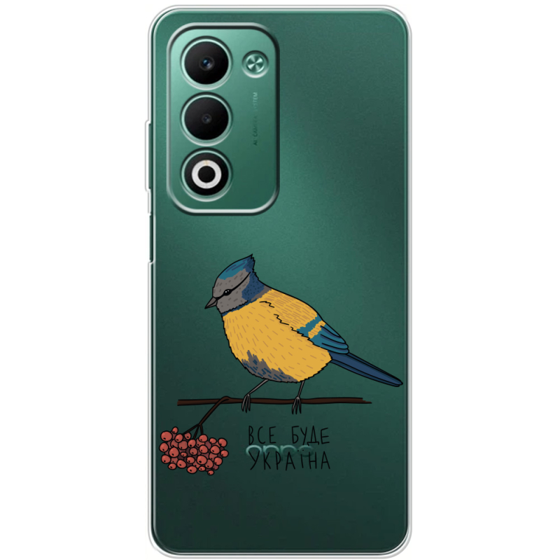 Прозорий чохол BoxFace OPPO A5m Синиця і калина