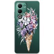 Чохол зі стразами OPPO A5m Ice Cream Flowers