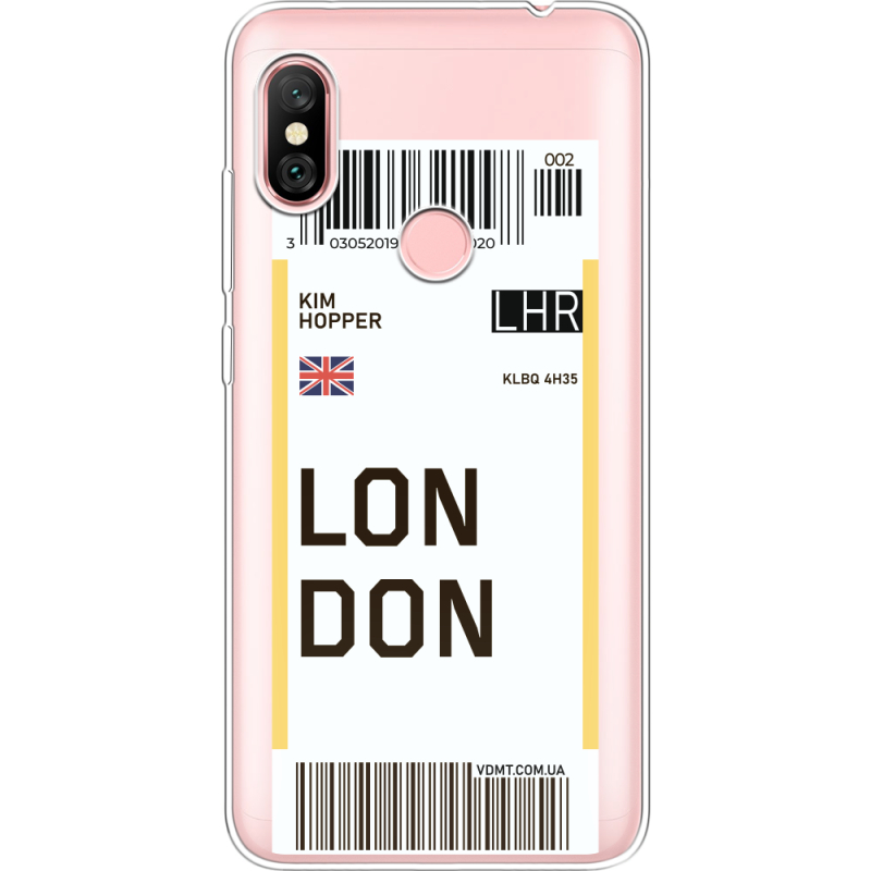 Прозрачный чехол Uprint Xiaomi Redmi Note 6 Pro Ticket London