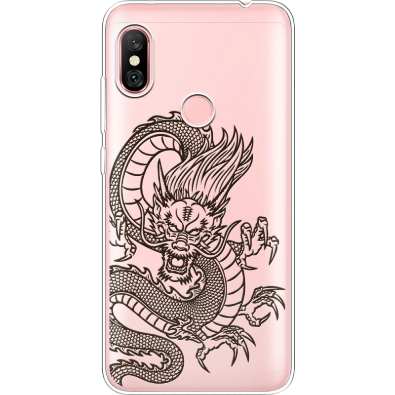 Прозрачный чехол Uprint Xiaomi Redmi Note 6 Pro Chinese Dragon