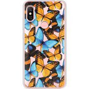 Прозрачный чехол Uprint Xiaomi Redmi Note 6 Pro Butterfly Morpho