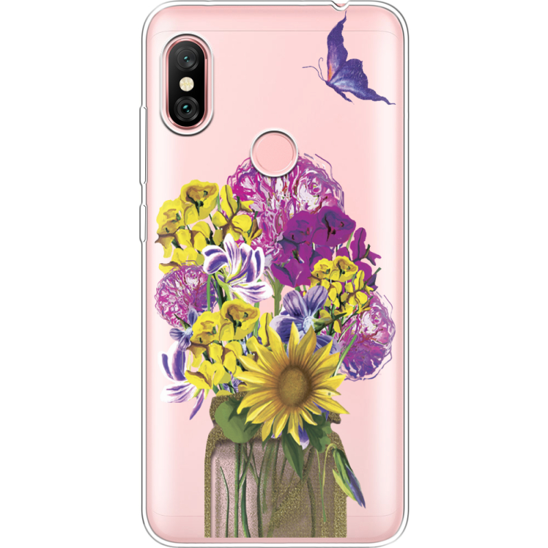 Прозрачный чехол Uprint Xiaomi Redmi Note 6 Pro My Bouquet