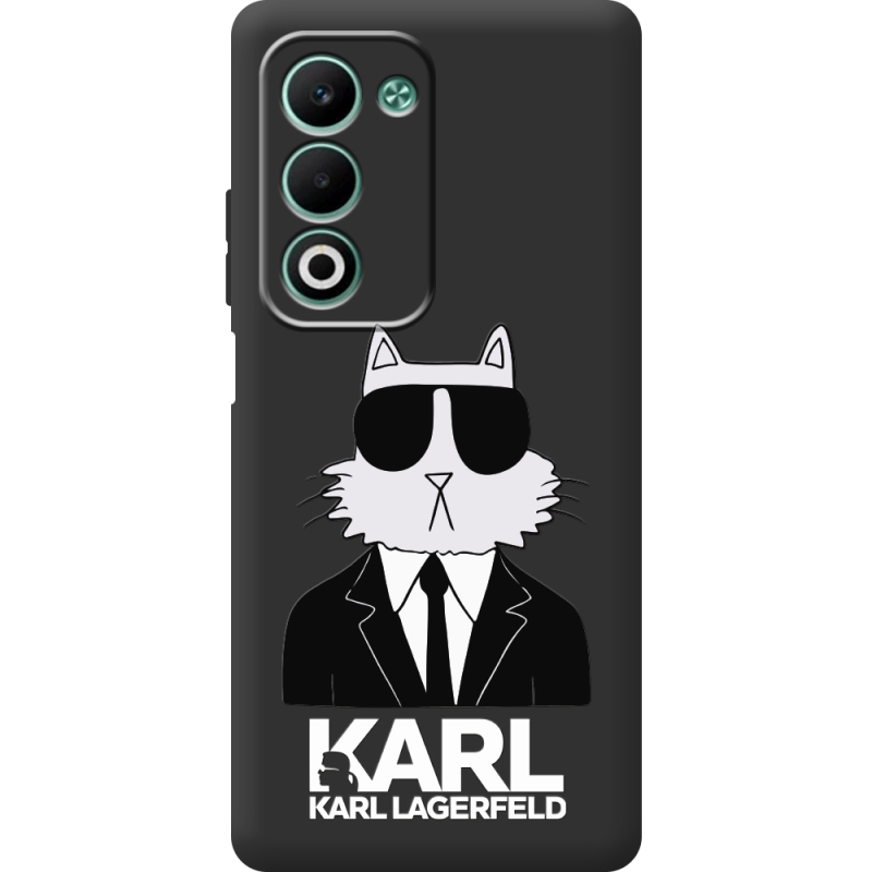 Чорний чохол BoxFace OPPO A5m Cat in Black