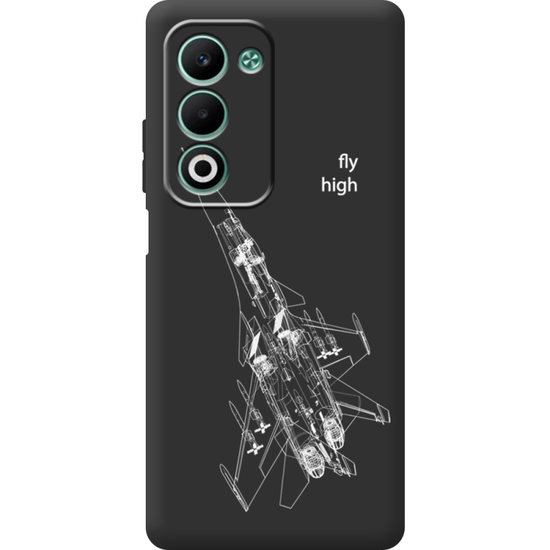 Чорний чохол BoxFace OPPO A5m Військовий літак