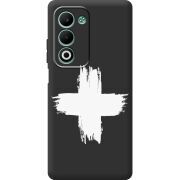 Чорний чохол BoxFace OPPO A5m Білий хрест ЗСУ