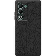 Чорний чохол BoxFace OPPO A5m Leaves