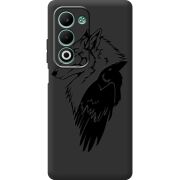 Чорний чохол BoxFace OPPO A5m Wolf and Raven