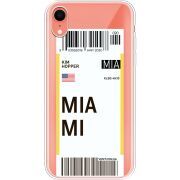 Прозрачный чехол Uprint Apple iPhone XR Ticket Miami
