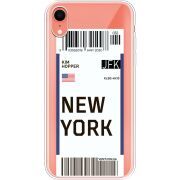 Прозрачный чехол Uprint Apple iPhone XR Ticket New York