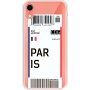 Прозрачный чехол Uprint Apple iPhone XR Ticket Paris
