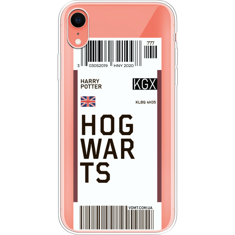 Прозрачный чехол Uprint Apple iPhone XR Ticket Hogwarts