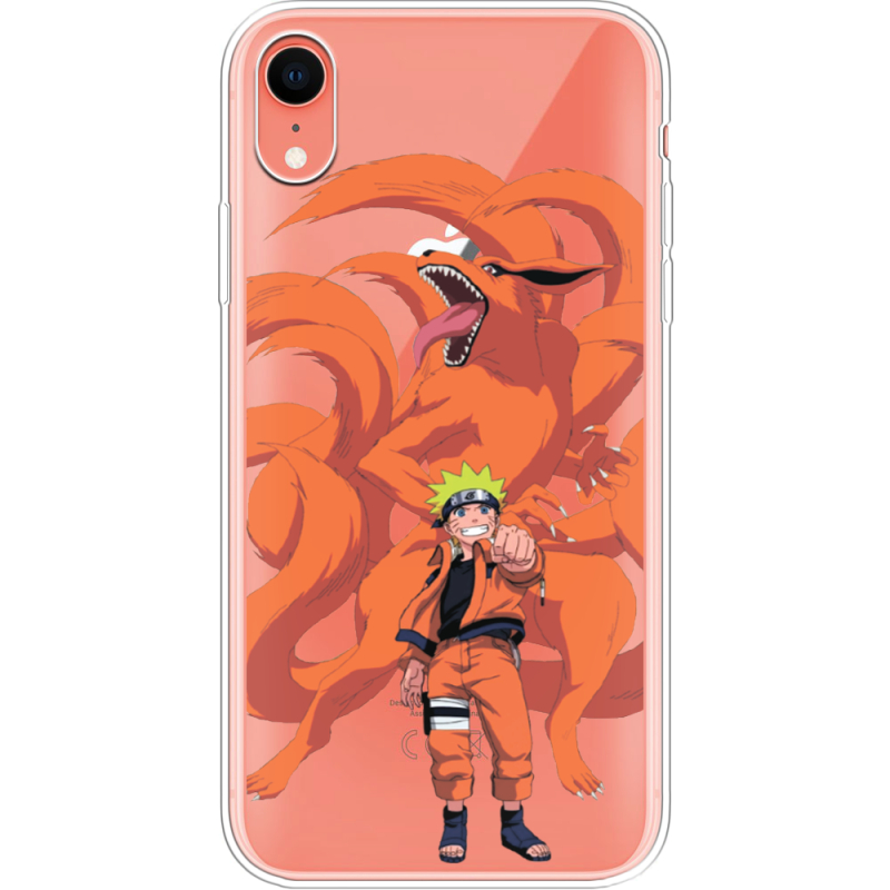 Прозрачный чехол Uprint Apple iPhone XR Naruto and Kurama